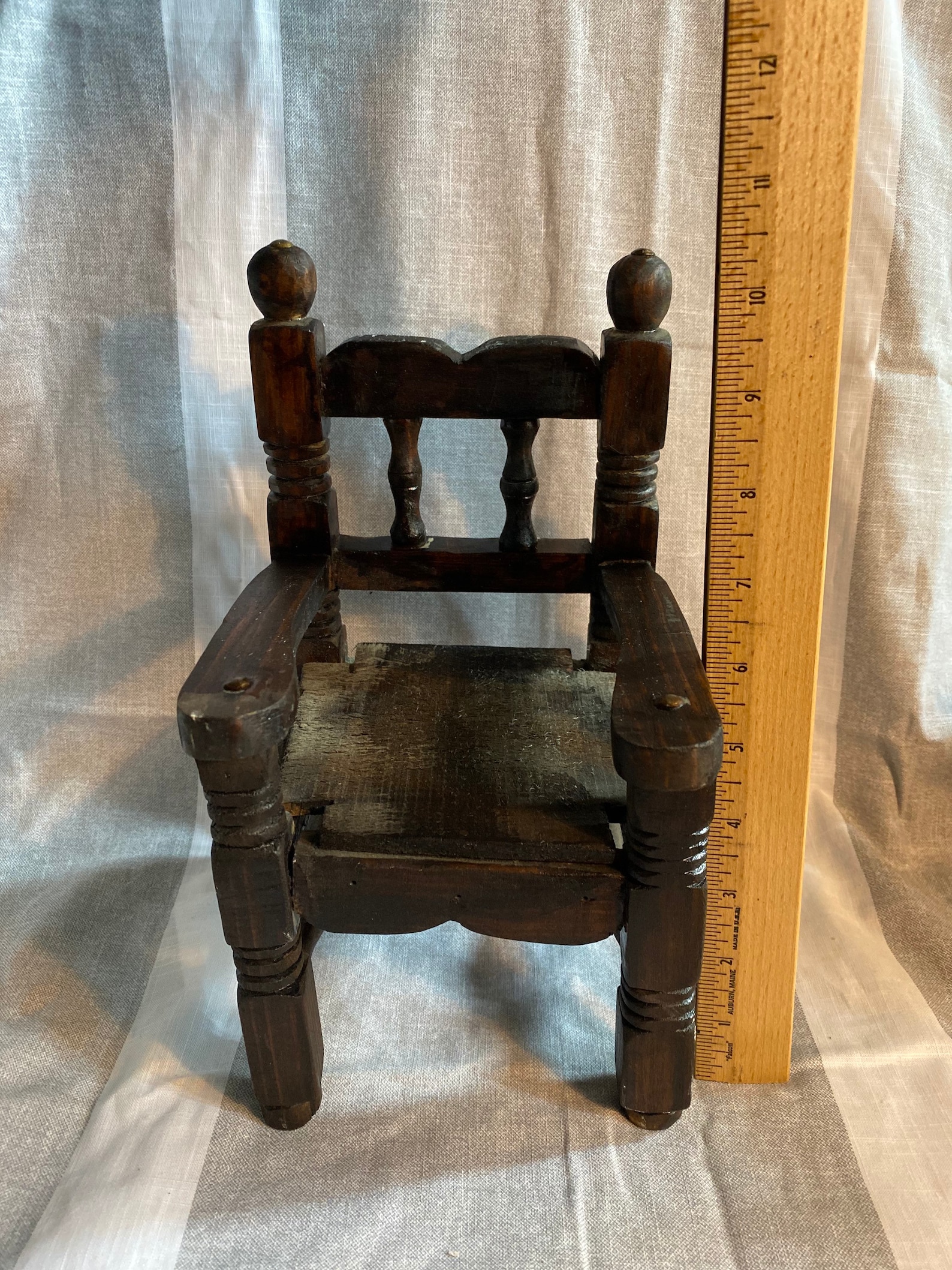 Vintage Wooden Doll Chair Etsy