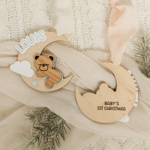 Personalized Bear Ornament - Baby's 1st Christmas