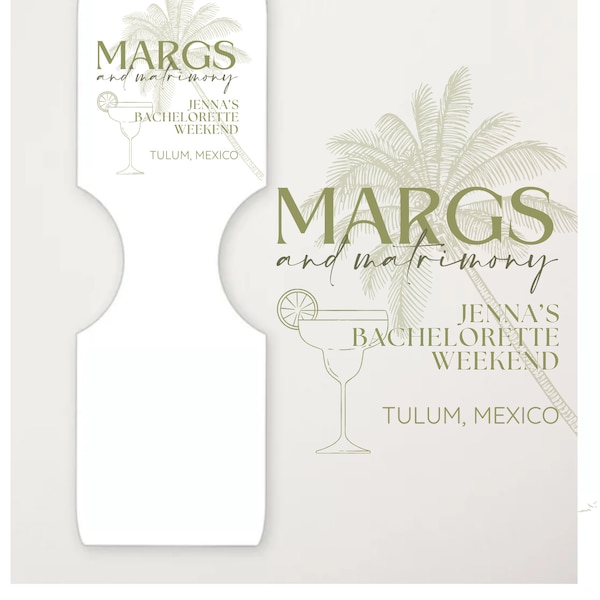 Margs + Matrimony Bachelorette Scrunchie & Tag Set