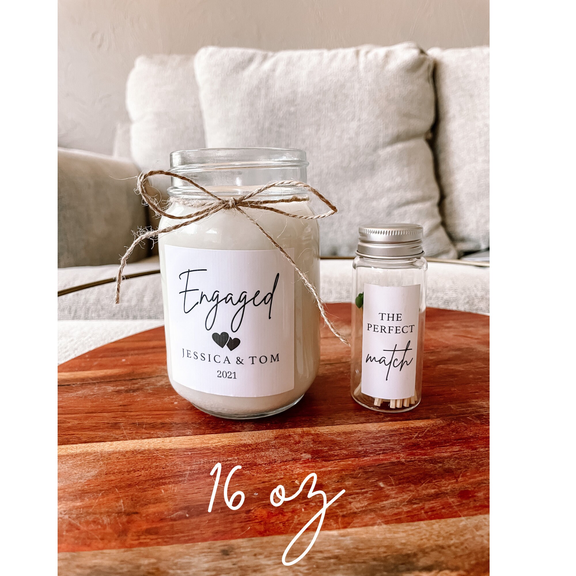 Perfect Match Engagement Candle & Match Set Etsy
