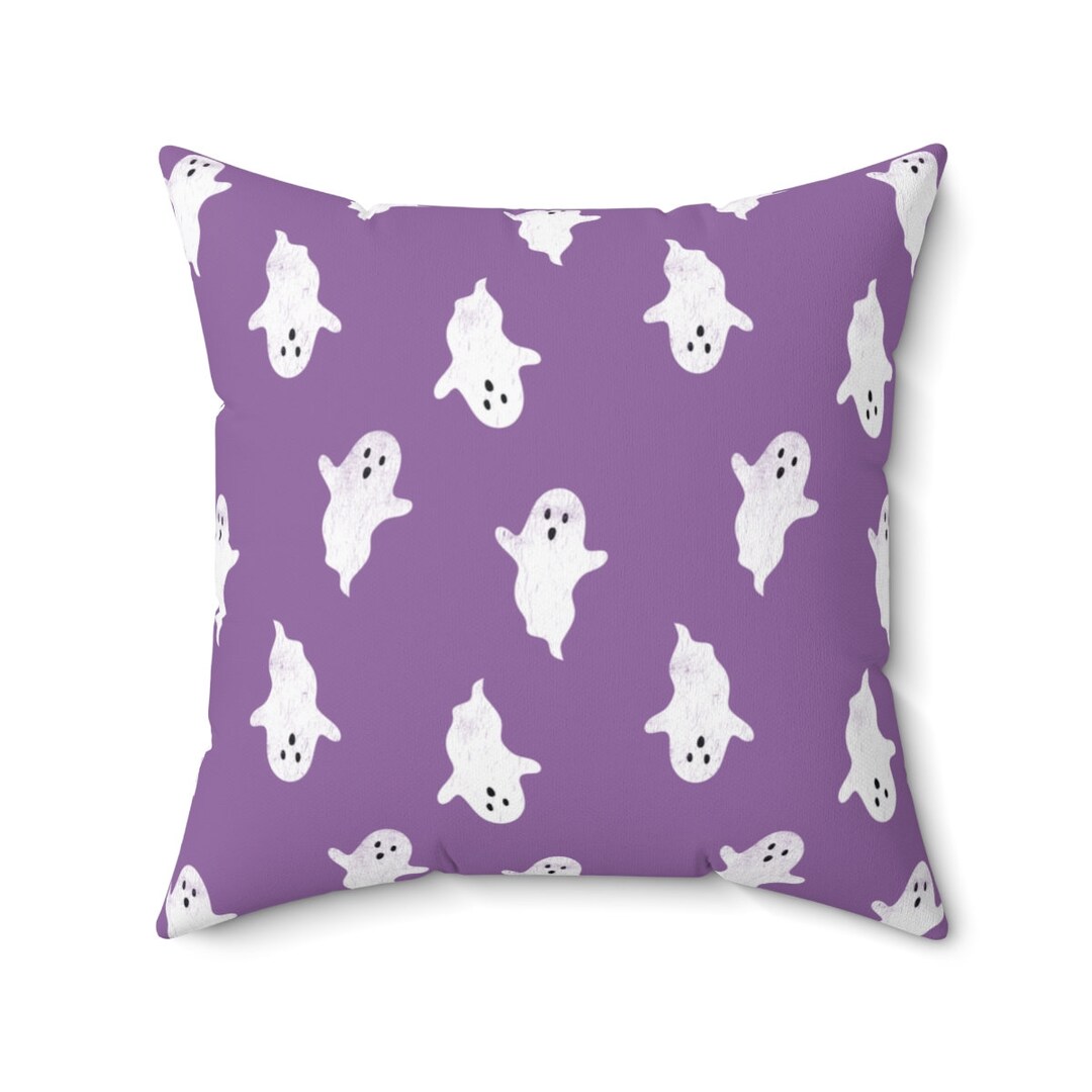Spookin' Ghosts Pillow Cover / Halloween / Purple / Pillow Etsy