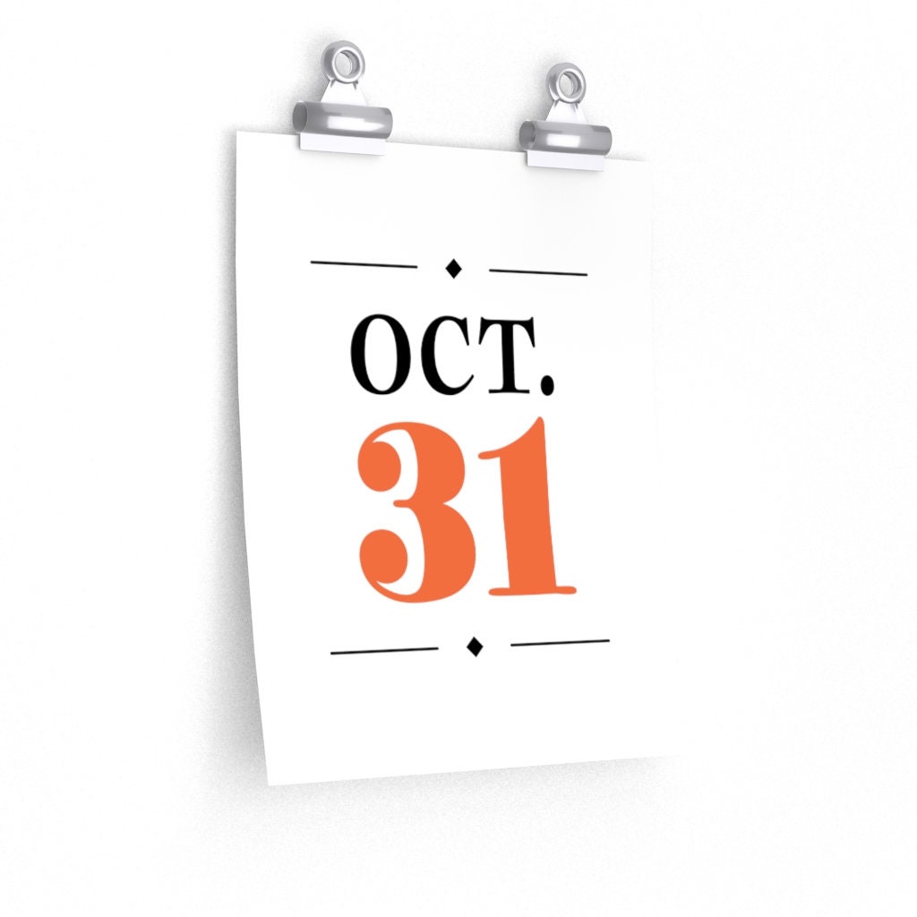 Halloween Decor / Oct. 31 Wall Art Print - Etsy