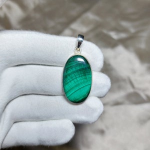 AAA+ Best Quality  Star Malachite  Gemstone, 925 Sterling Silver Pendant, gift for her