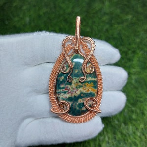 AAA+ Good Quality Blood stone Copper Pendant Copper Wire Wrapped Gemstone Pendant Copper Jewelry, Designer Pendant, Gift For Her