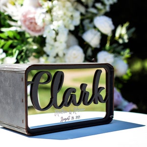 Boîte à cartes d’argent, Boîte à cartes personnalisée, Boîte à cartes de mariage, Boîte à cartes personnalisée, Boîte à cartes de mariage en miroir, Boîte à monnaie, Mariage, Boîte de mariage Boho