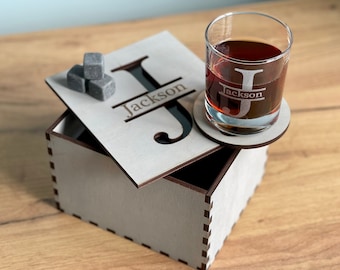 Rocks glasses, Whiskey glasses, Whiskey stones, Bourbon Glasses, Father's Gift, Christmas Gift, Glasses
