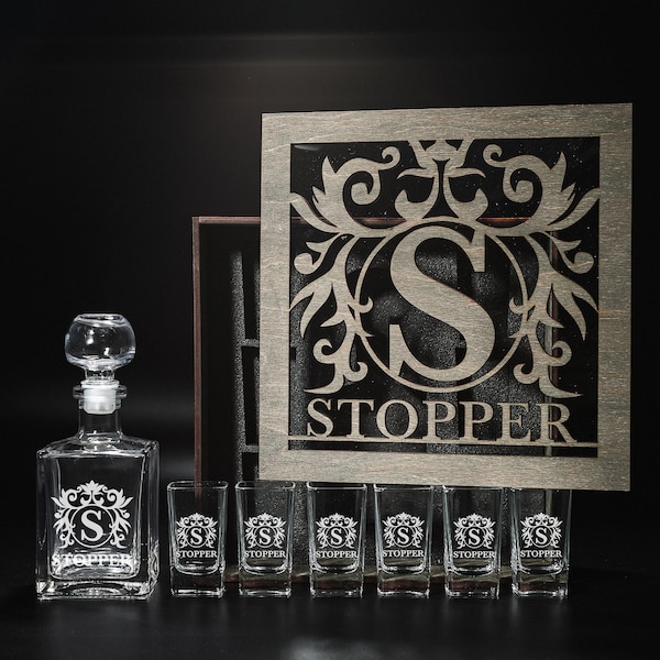 Tequila Shot Decanter Set Personalized Etsy