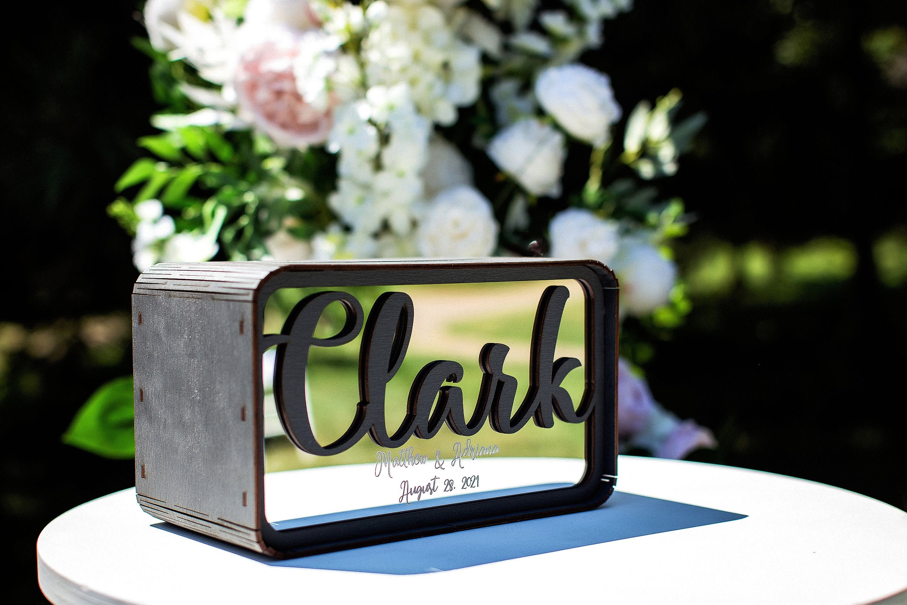 Money Card Box Custom Card Box Wedding Card Box Personalized Card Box Mirrored Weding Card Box Money Box Wedding Boho Wedding
