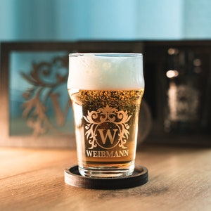 Beer glasses, Custom beer glasses, Fathers gift, Beer lover gift, Custom beer mug, Vintage beer glasses, Personalized beer glasses, Beer mug