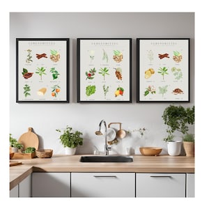 Gesundheits-Poster - Heilmittel für Küche, Lebensmittel gegen Kopfschmerzen, Printable, Dekoratives Plakat, ästhetisch,Superfood, Wanddeko
