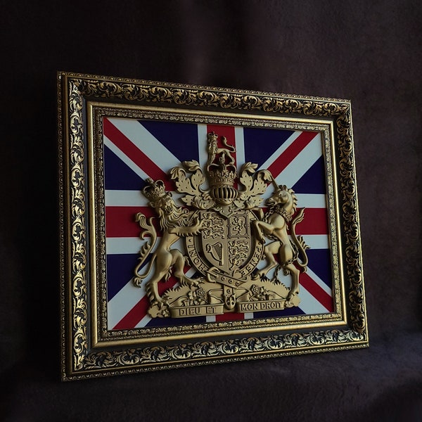 Royal coat of arms of the United Kingdom , Coat of Arms of Great Britain ,  Flag of the Great Britain ,  Emblem of Great Britain