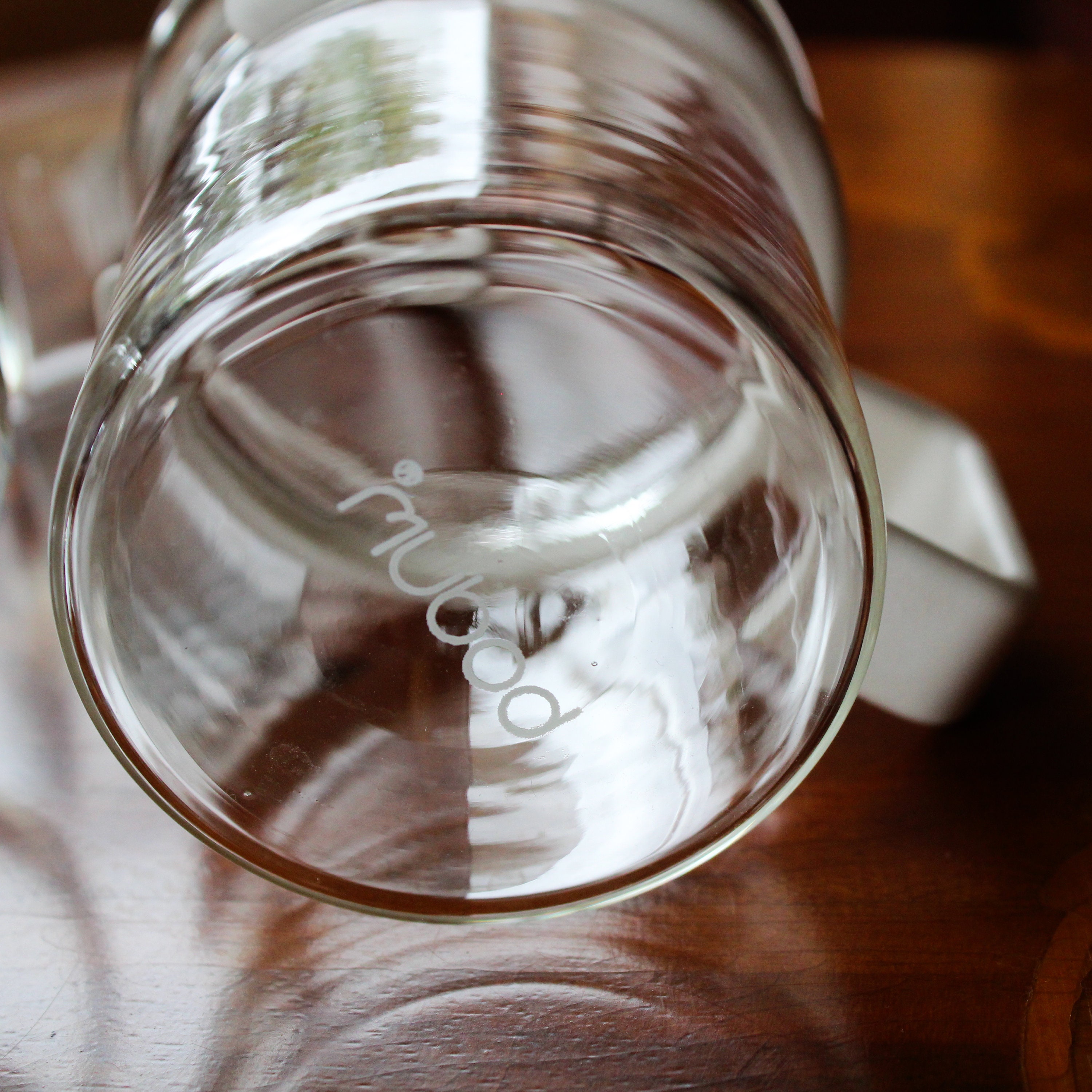 Set of 3 Bodum Glass Mugs. Bodum Bistro Series White Handle Mugs. Made