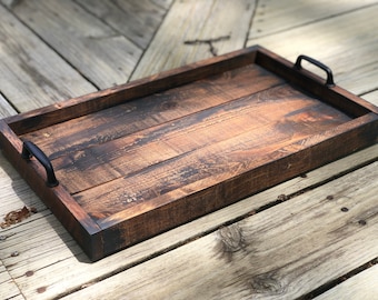 Farmhouse serving tray| ottoman tray | coffee table tray | Mother’s Day gift idea