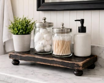 Farmhouse Wood Display Riser: Rustic Centerpiece Stand