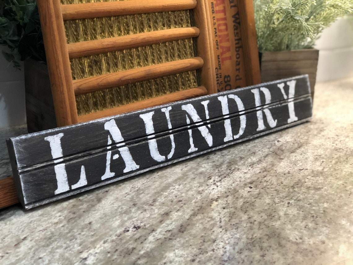 Cartel de lavandería de granja rústica pintado a mano | Etsy