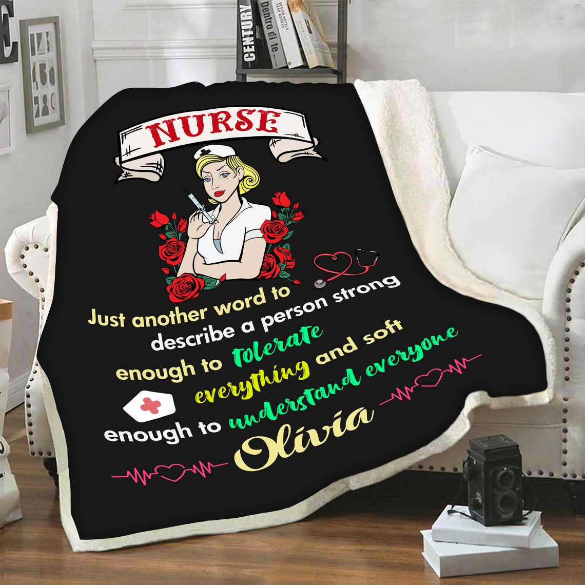 Personalized Blanket for Nurse Custom Gift Blanket for Nurse Etsy