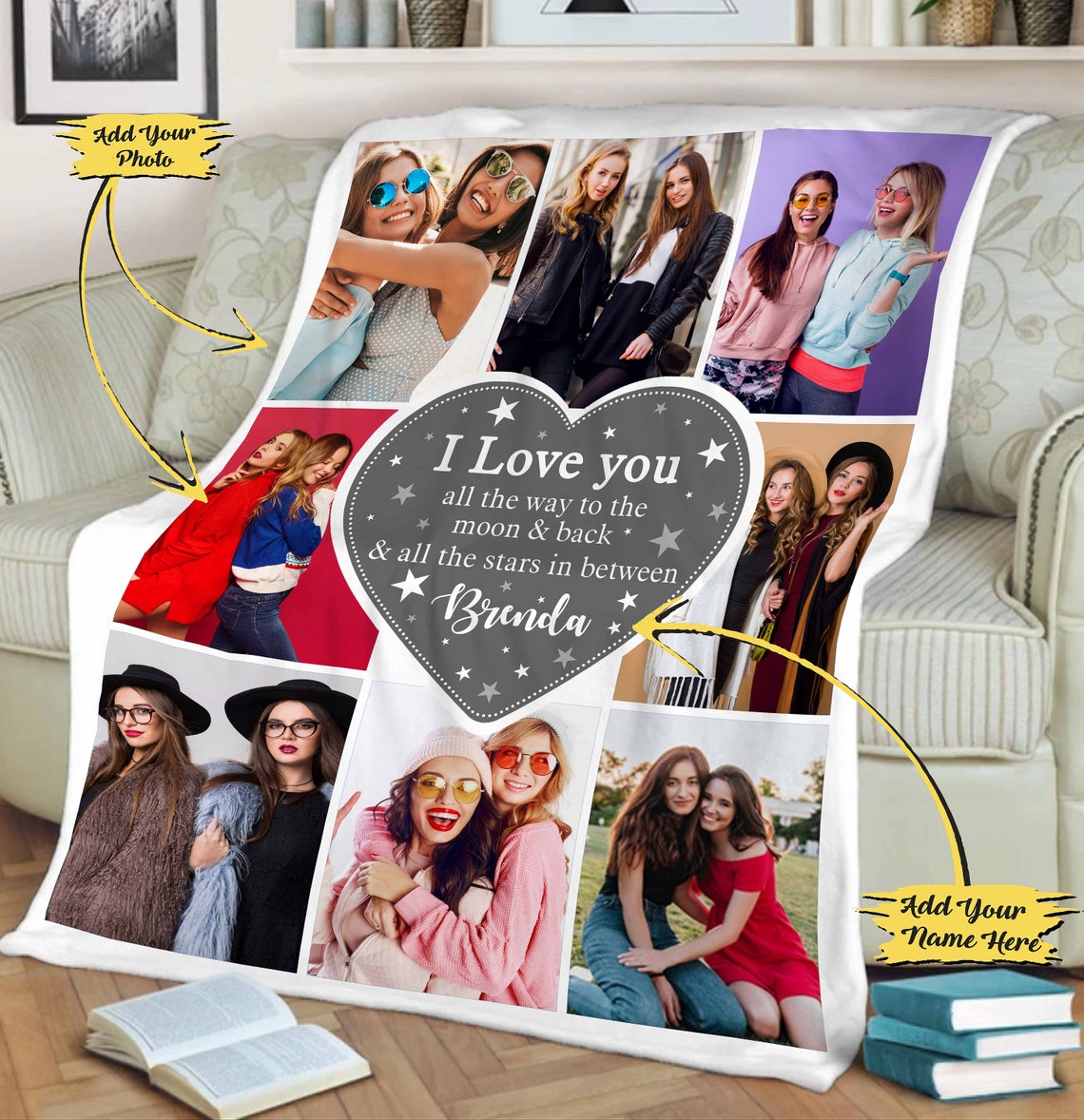 Customized Picture Blanket Gift For Anniversary Christmas Etsy