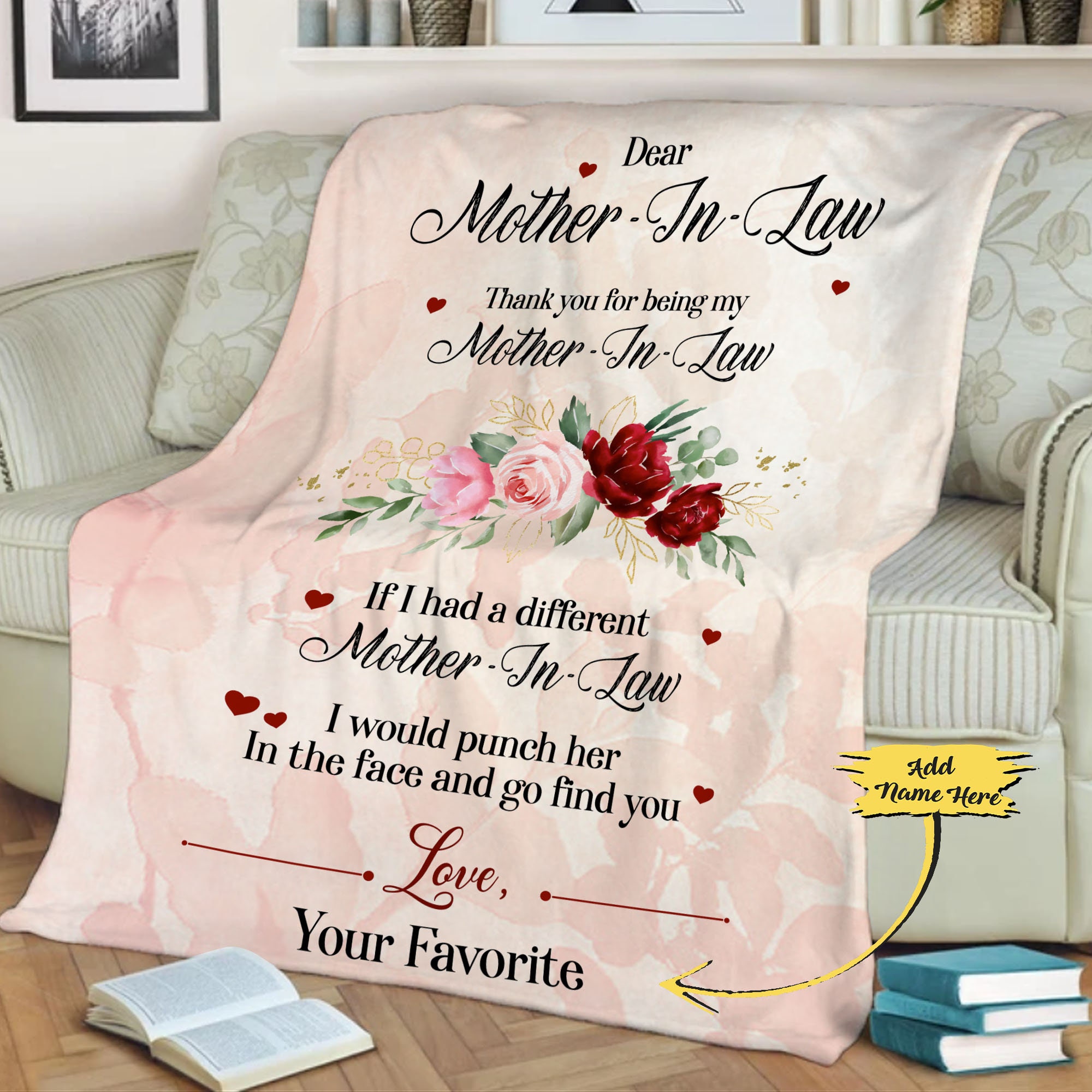 Mother in Law Gift From Daughter in Law Blankets Etsy Singapore