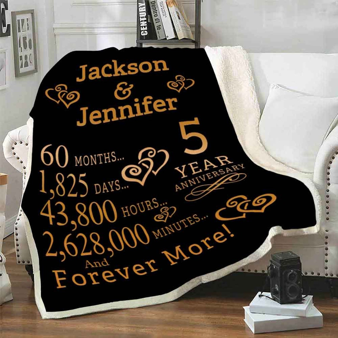 Anniversary Blanket For Couples Fleece Blanket With Couple Etsy