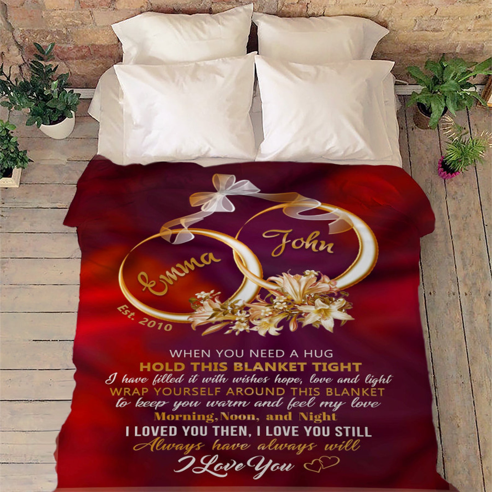 When You Need A Hug Hold This Blanket Customized Couple Etsy