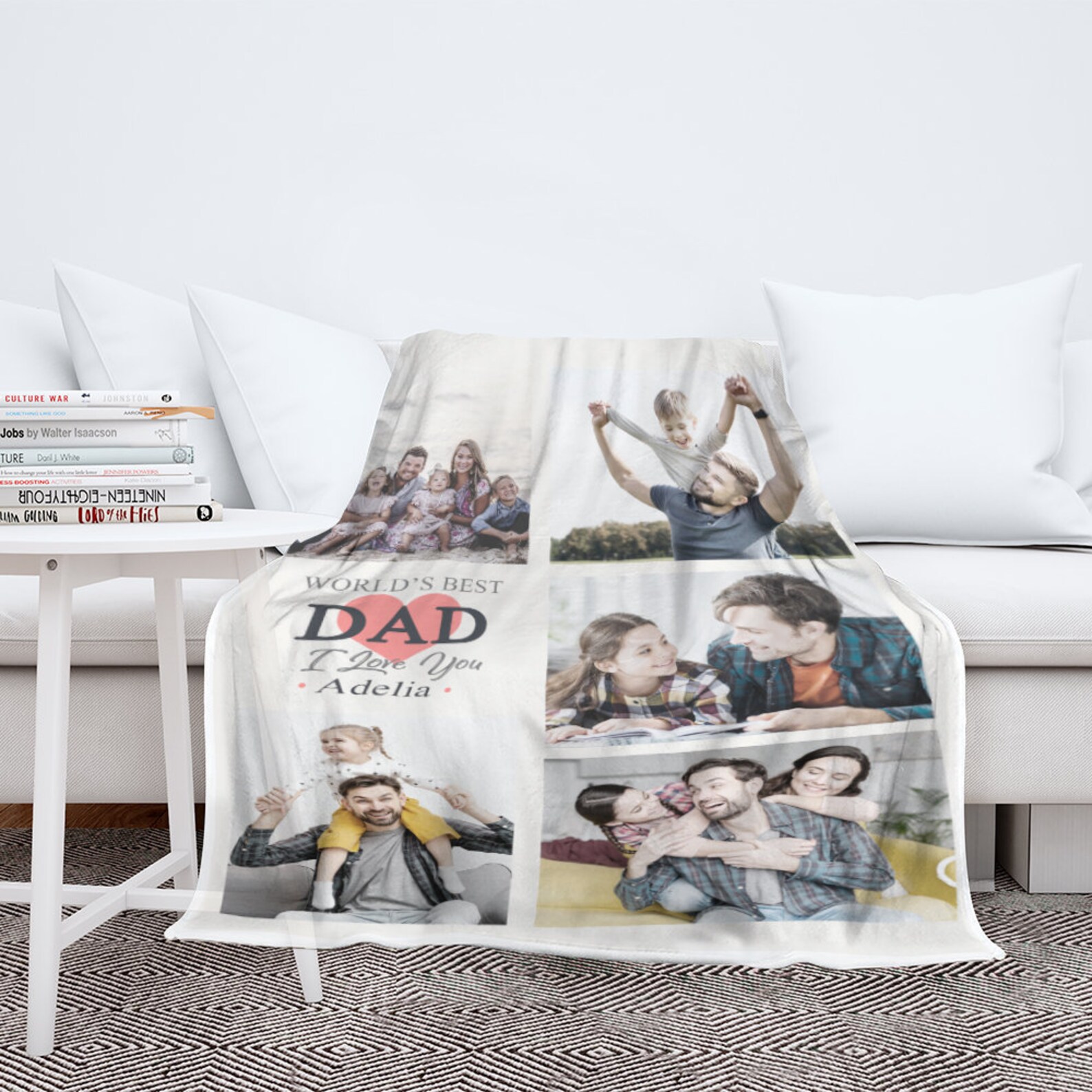 Custom Photo Blanket Gift for Father's Day Personalized Etsy India