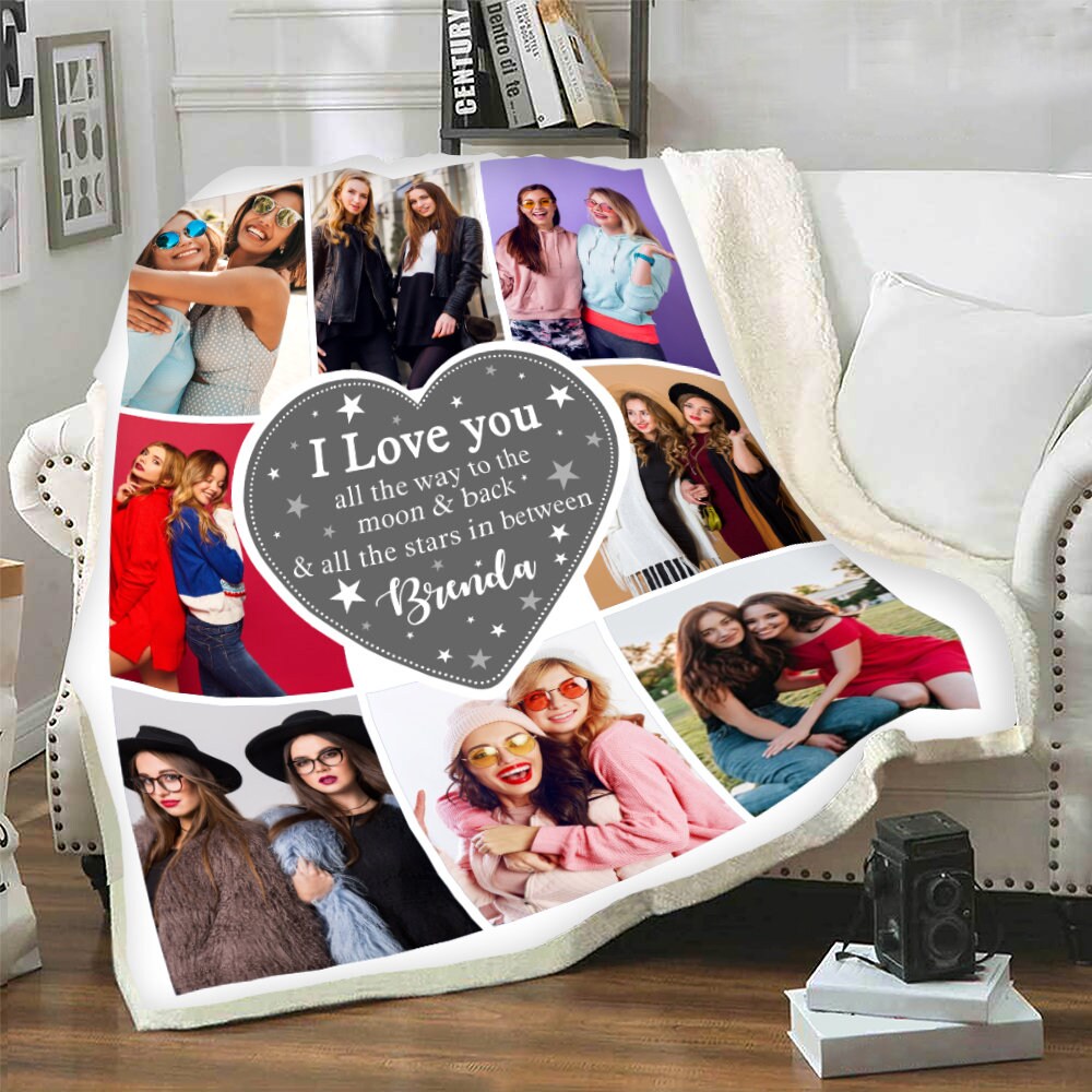 Customized Picture Blanket Gift For Anniversary Christmas Etsy