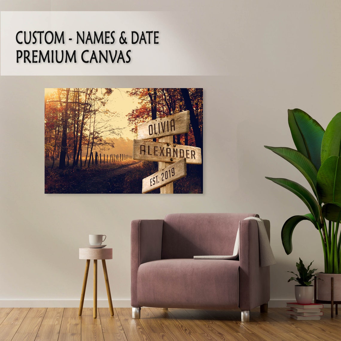 Name Sign Canvas Street Sign Canvas for Family With Names on Etsy