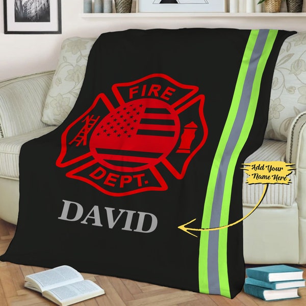 Firefighter Blanket Etsy