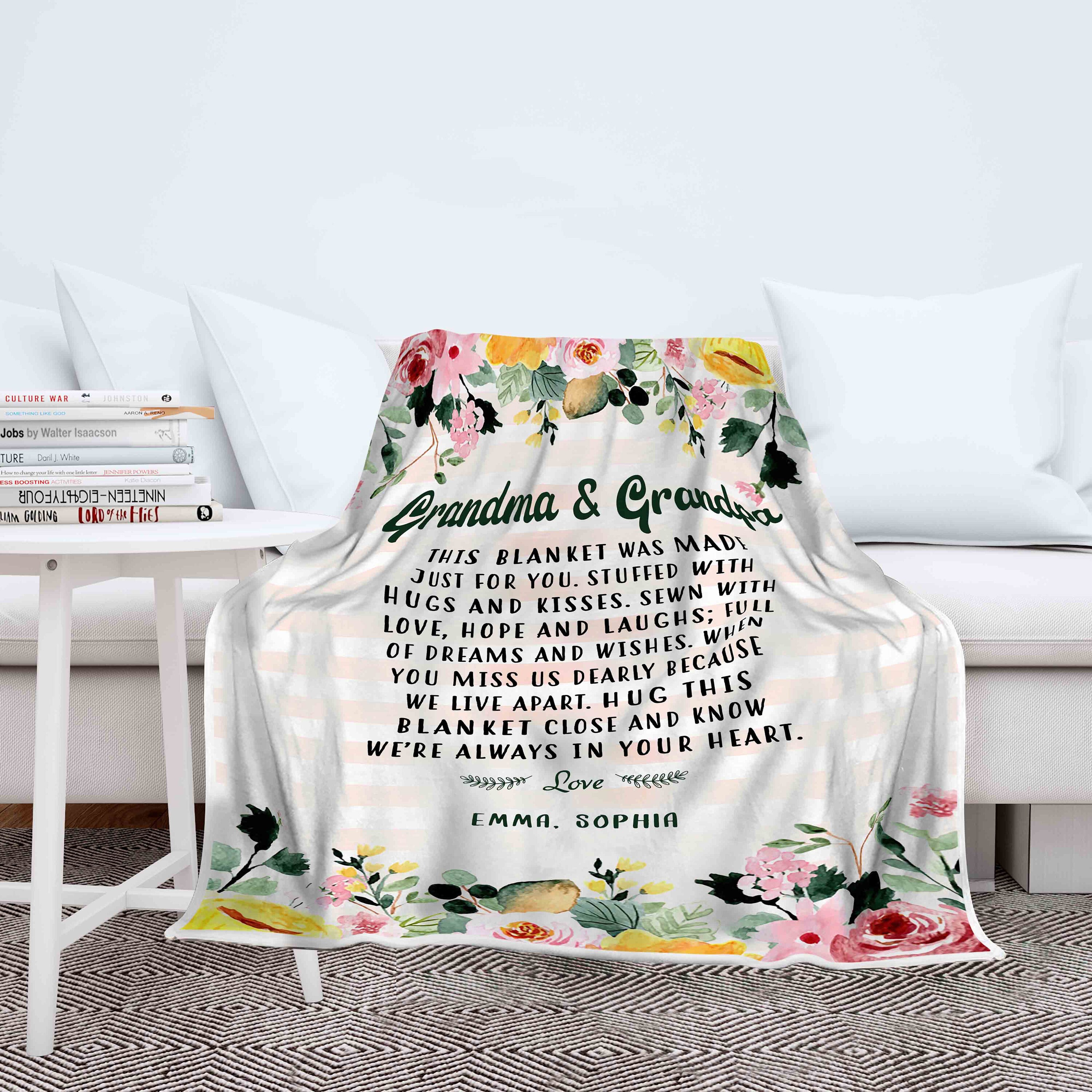Hug This Blanket And Know We Are Always In Your Heart Etsy