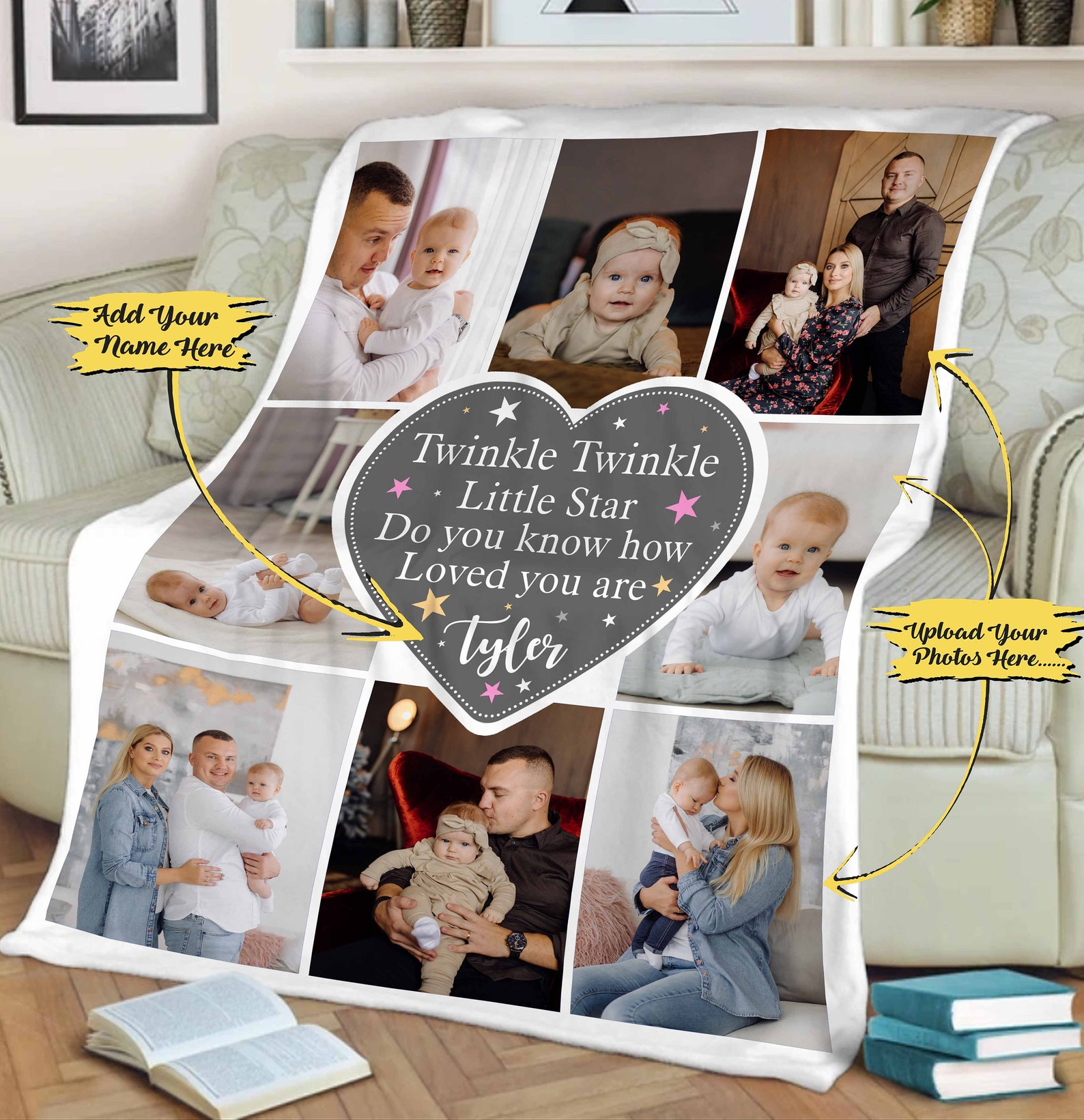 Customized Picture Blanket Gift For Anniversary Christmas Etsy