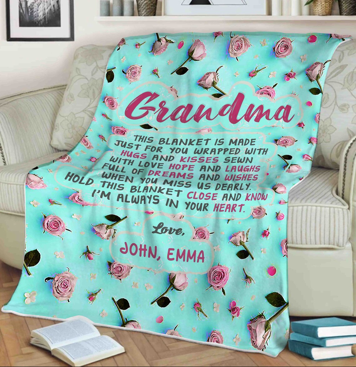 Personalized Blanket For Grandparent's Day Gift For Dad Etsy
