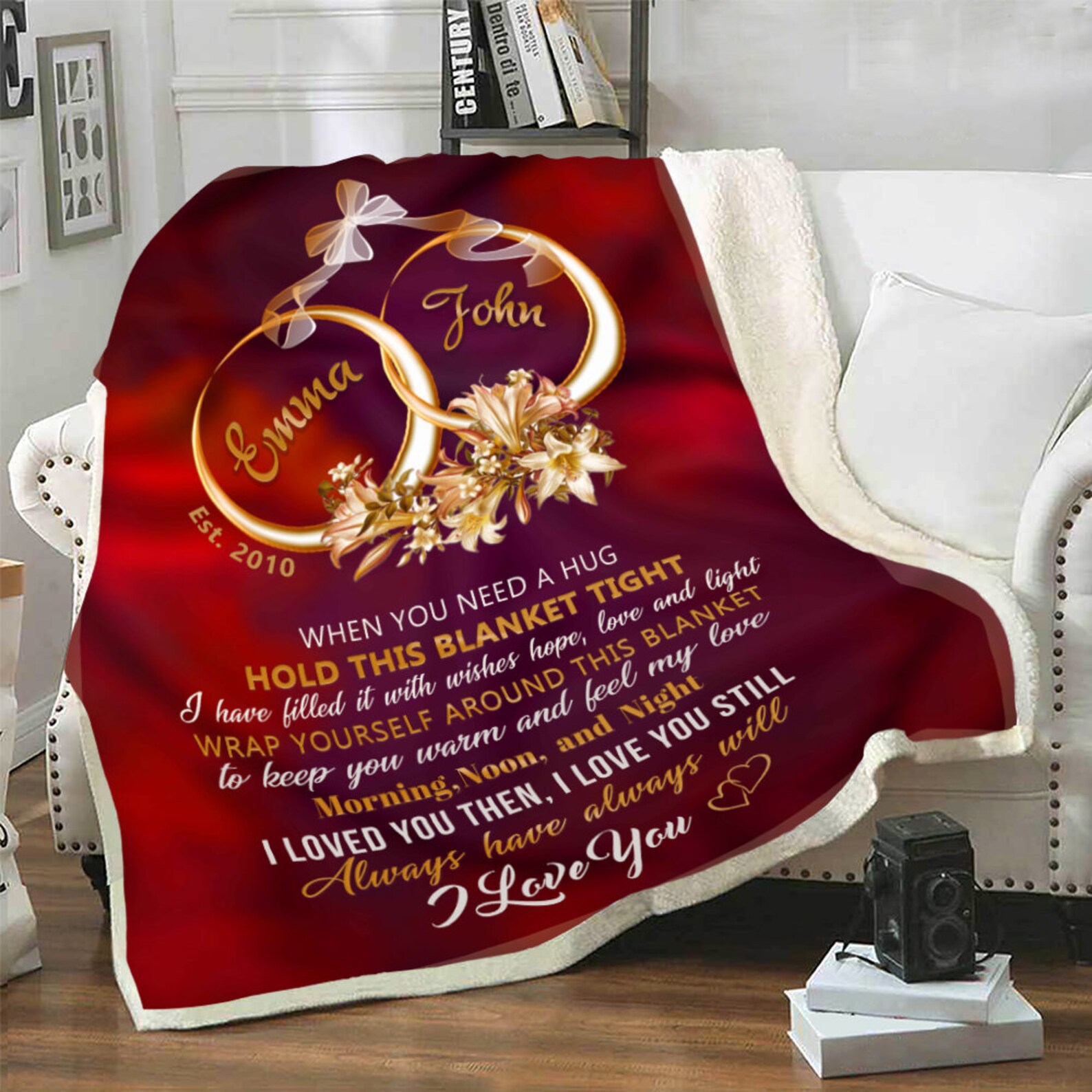 When You Need A Hug Hold This Blanket Customized Couple Etsy