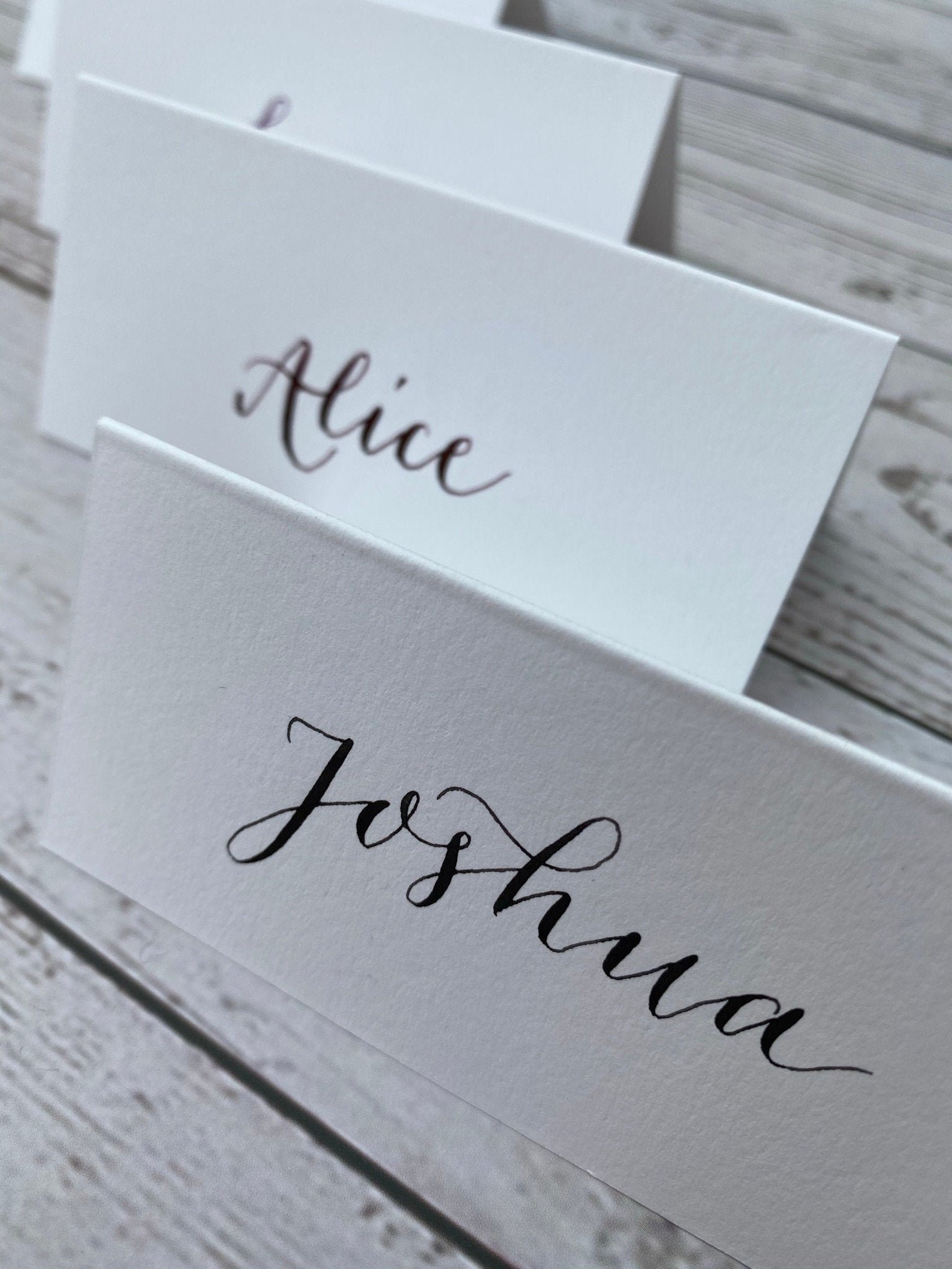 Handwritten Calligraphy Place Cards Personalised Name Cards Etsy