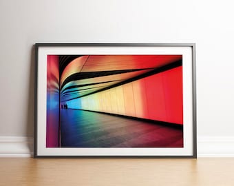 London Photography Print, Rainbow Tunnel (A3 Photographic Print)