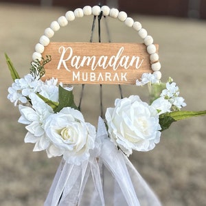 Fancy Ramadan sign and decoration, Ramadan decor,  Ramadan wreath, Islamic decoration, Eid decoration. Muslim Arabic wedding decor