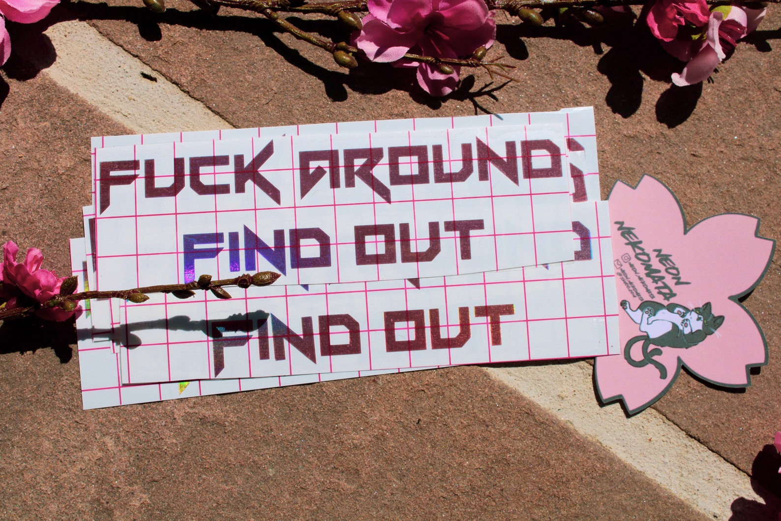 Fuck Around Find Out Holographic Vinyl Decal Etsy