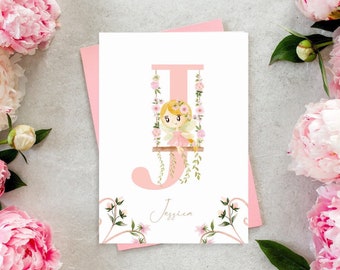 Fairy Name Print|Rose Fairy Personalised Print|Personalised Fairy Print|Fairy Wall Decor|Cute Fairy Wall Decor|Fairy Room Wall Art|