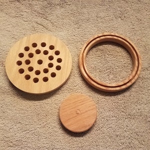 Wooden parts for crayon basket