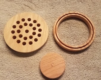 Wooden parts for crayon basket