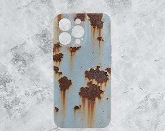 Roestige telefoonhoes, schokbestendige hoes met roestige metalen textuur voor iPhone