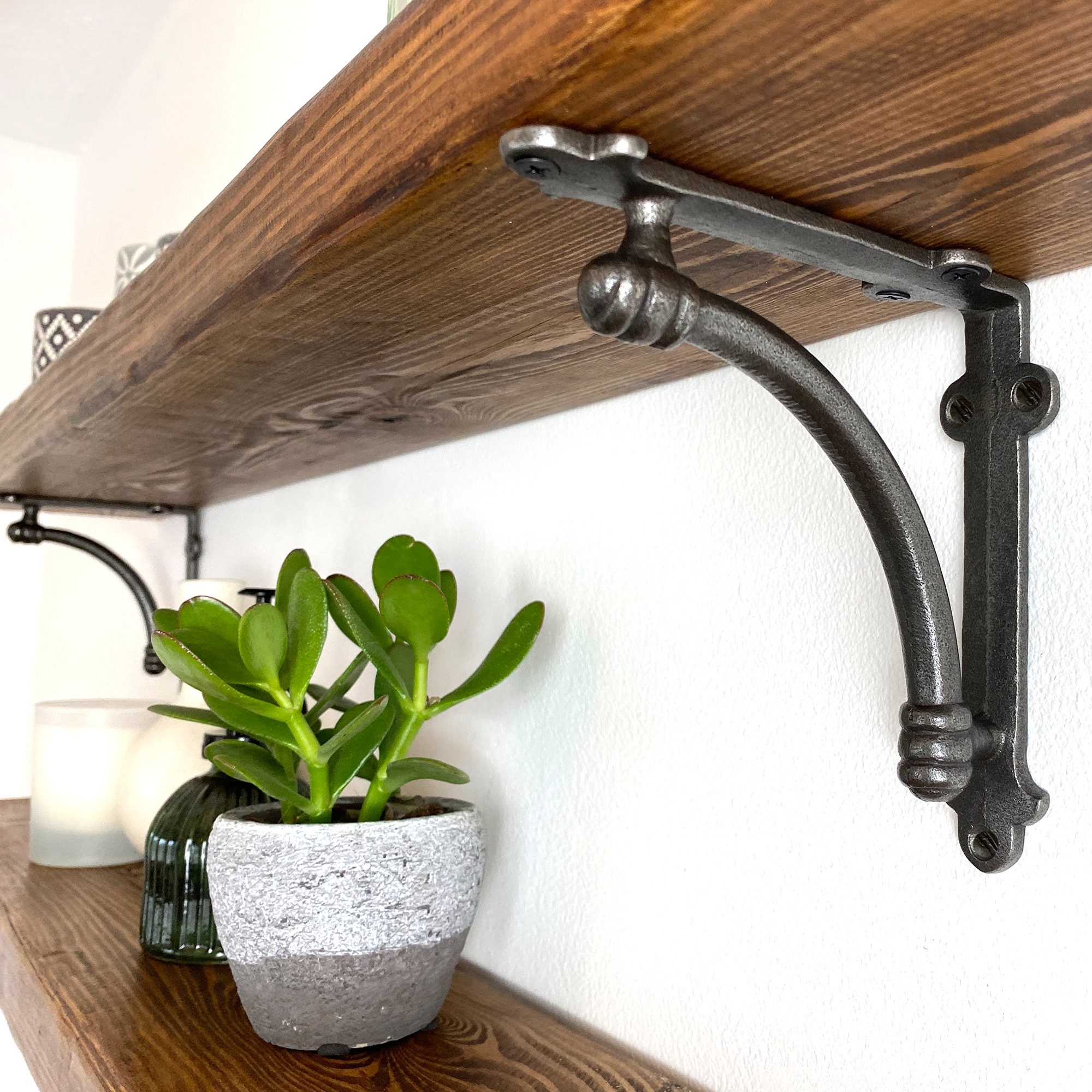 Albion Style Cast Antique Iron Shelf Brackets Etsy UK