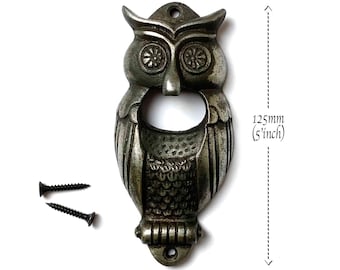 Large Cast Iron Owl Bottle Opener