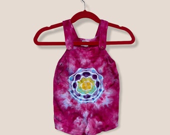 Infant Mandala Tie Dye Overall Romper - 12M