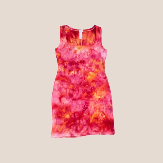 strapless open back dress Sugar Rush Ribbed Tie Dye Dress main image 1