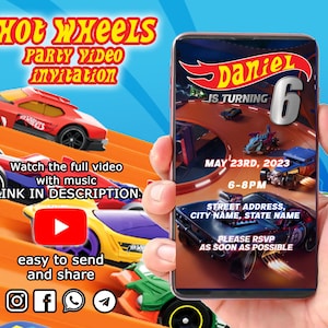 Racer Birthday video Invitation, Race Video Invitation, two fast Invite, two curious Birthday, Race Birthday digital