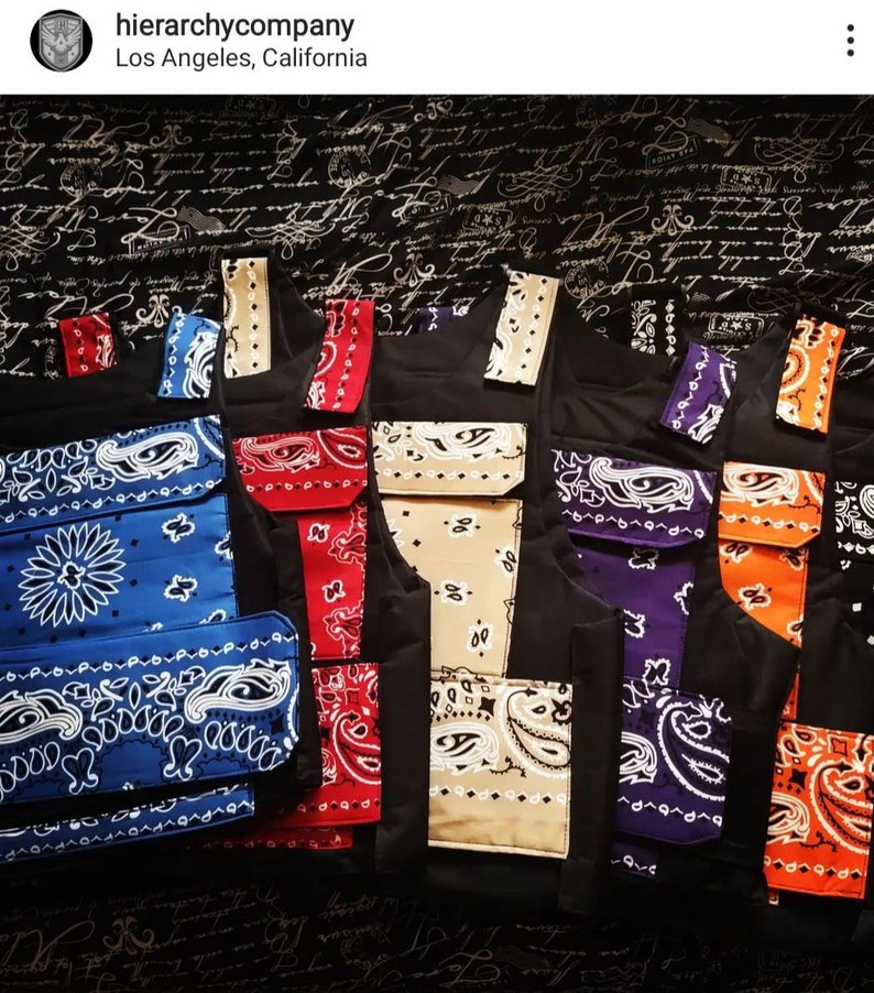 Bullet Proof Vest Bandana Louis Vuitton Gucci Fashion Etsy