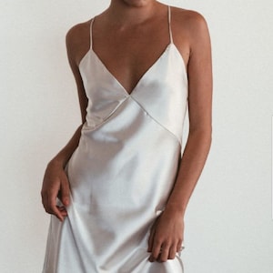 Satin Nightgown with Metal Adjustment Straps