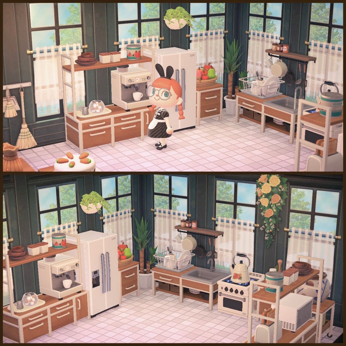 Glass House Kitchen furniture set Animal Crossing new Etsy