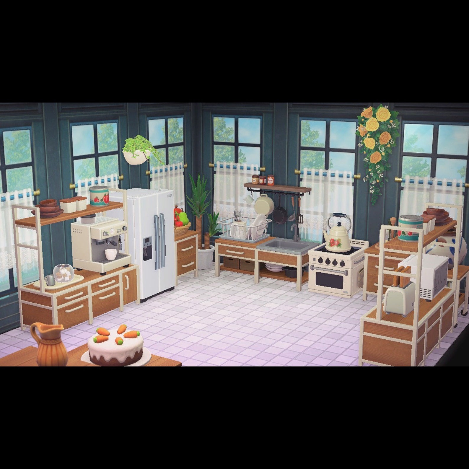 Glass House Kitchen furniture set Animal Crossing new Etsy