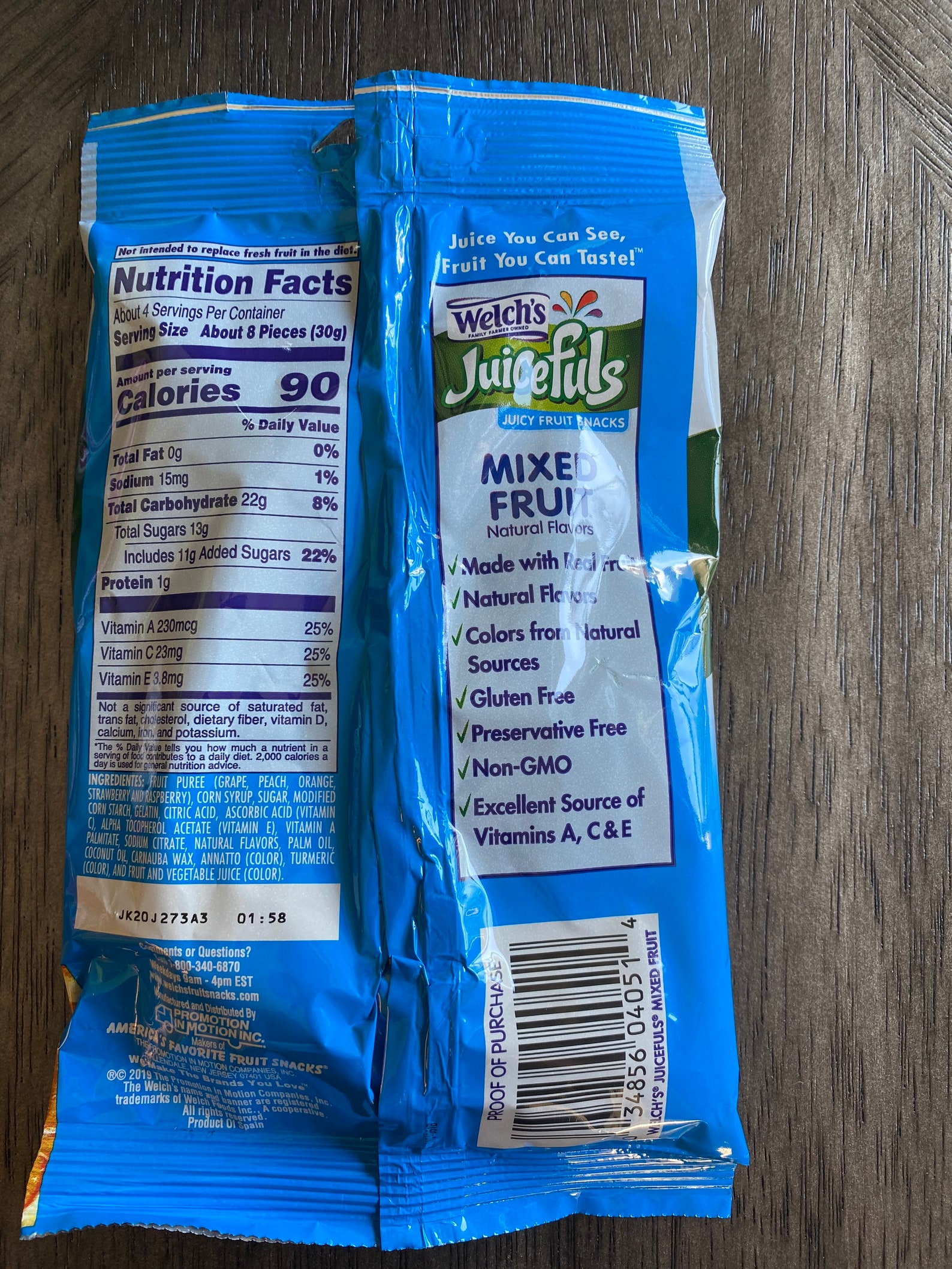 Welchs Juicefuls mixed fruit chewy gummy snacks 4oz Etsy